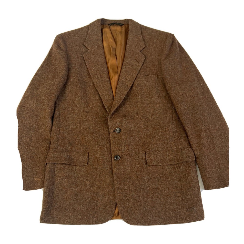 Christian Dior Monsieur Blazer Suit Jacket Coat Brown Tweed Vintage Size 51